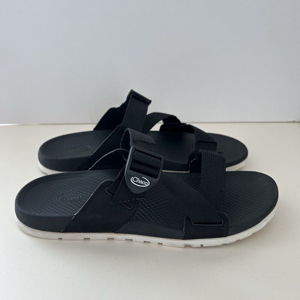 Chaco Womens Lowdown Slide Sandals Black US Size 9 Adjustable Straps Slip On